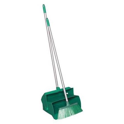 GREEN UPRIGHT LOBBY DUSTPAN WITH ANGLE