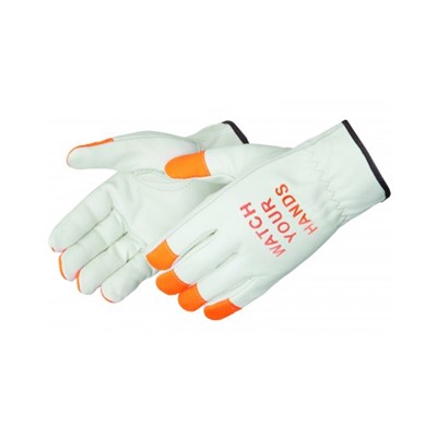 COWHIDE DRIVERS GLOVE FLUORESCENT