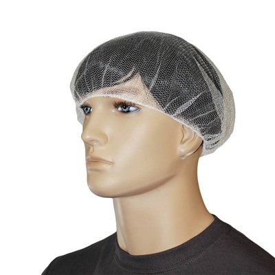 21IN WHITE NYLON MESH HAIRNET PK100