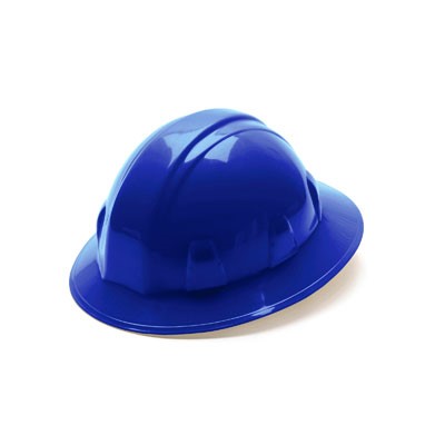 BLUE FULL BRIM HARD HAT 6PT