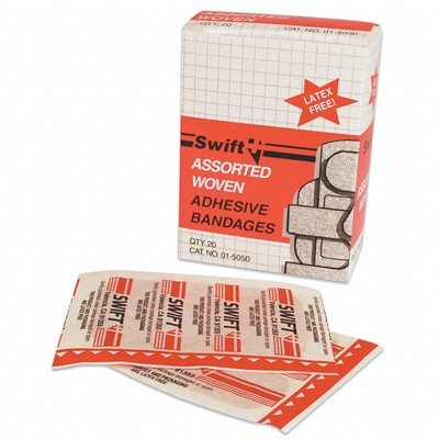 ASSORTED WOVEN BANDAGES PK20